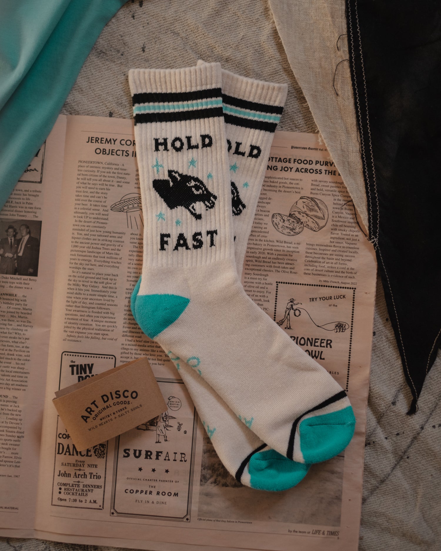 ‘Hold Fast’ Retro Stripe Tube Socks by Art Disco Original Goods