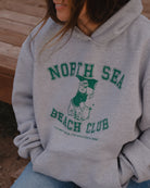 North Sea Beach Club Premium Heavyweight Hoodie in Grey by ART DISCO Original Goods