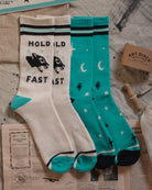 ‘Hold Fast’ & 'Stargazer' Retro Stripe Tube Socks by Art Disco Original Goods