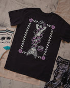 Snake & Siren Mermaid Black T-Shirt by Art Disco Original Goods