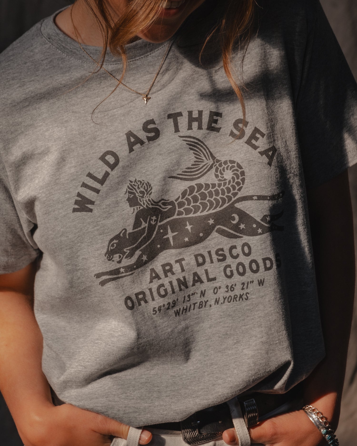 Wild As The Sea T-Shirt by Art Disco Original Goods, Whitby N.Yorks